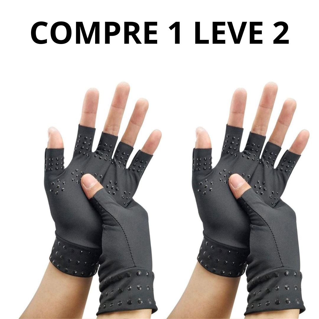 Compre 1 Leve 2 - Luvas Magnéticas: Elimina Artrite, Carpo, Tendinite e Dores nas Mãos + Brinde Luvas Magnéticas: Elimina Artrite, Carpo, Tendinite e Dores nas Mãos 001 Pandariaimports Preto 