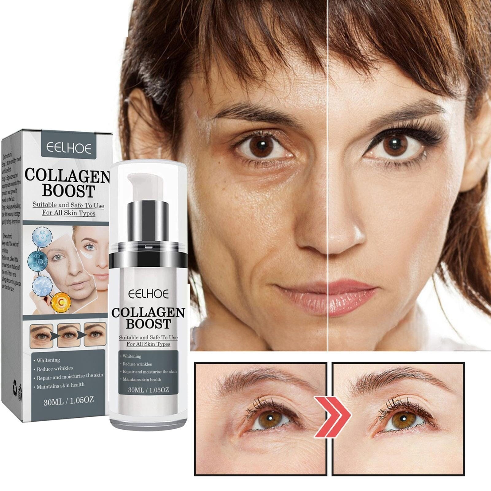 Compre 1 Leve 2 - Sérum Antienvelhecimento Eelhoe Collagen Boost + Brinde - Site Oficial De Vendas Eelhoe Collagen Boost 001 Pandariaimports 