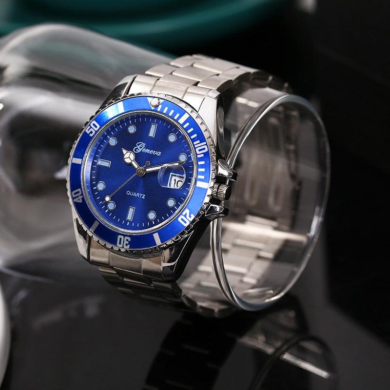 Relógio De Luxo Clássico - Rolexable Relógio De Luxo Clássico - Rolexable 001 Pandariaimports Azul 