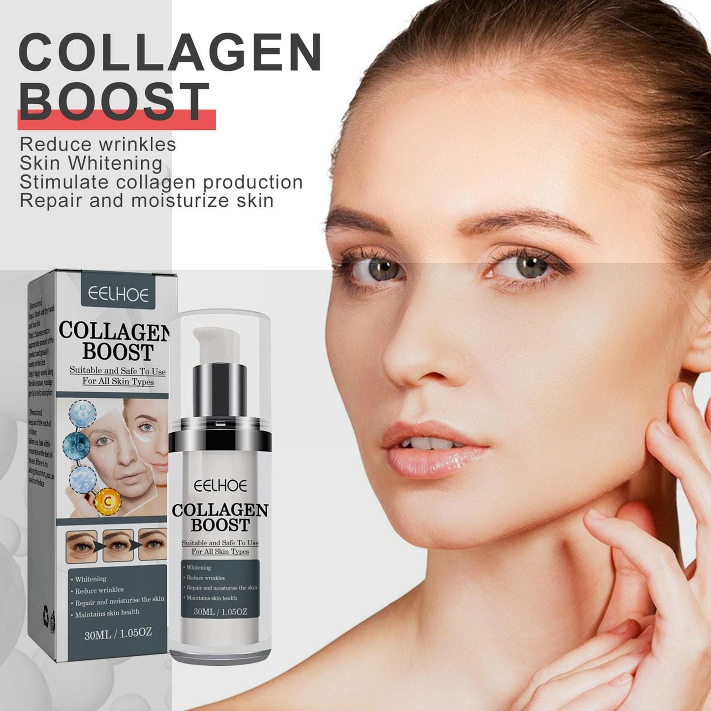 Sérum Antienvelhecimento Eelhoe Collagen Boost + Brinde - Site Oficial De Vendas Eelhoe Collagen Boost 001 Pandariaimports 